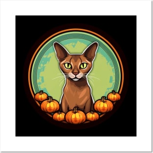 Abyssinian Cat Halloween, Cat Lover Posters and Art